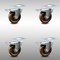 Service Caster 4 Inch SS High Temp Phenolic Top Plate Caster Set Total Lock Brake SCC SCC-SSTTL20S414-PHSHT-4 - alternate 1